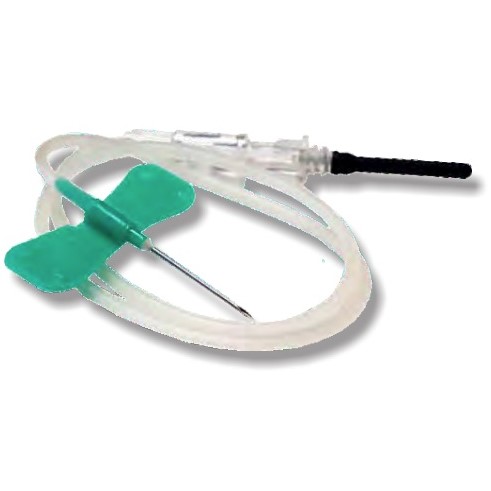 Set Blood Collection Vaculet™ 21 Gauge 3/4 Inch Needle Length Conventional Needle 12 Inch Tubing Winged Butterfly Sterile Green (50/BX 4BX/CS) by Exel Corporation  ID 26764